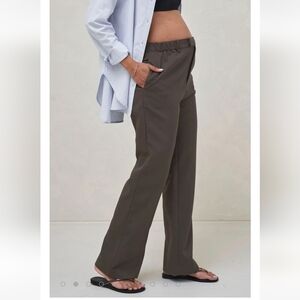 Elegant Wide Leg Brown Pants